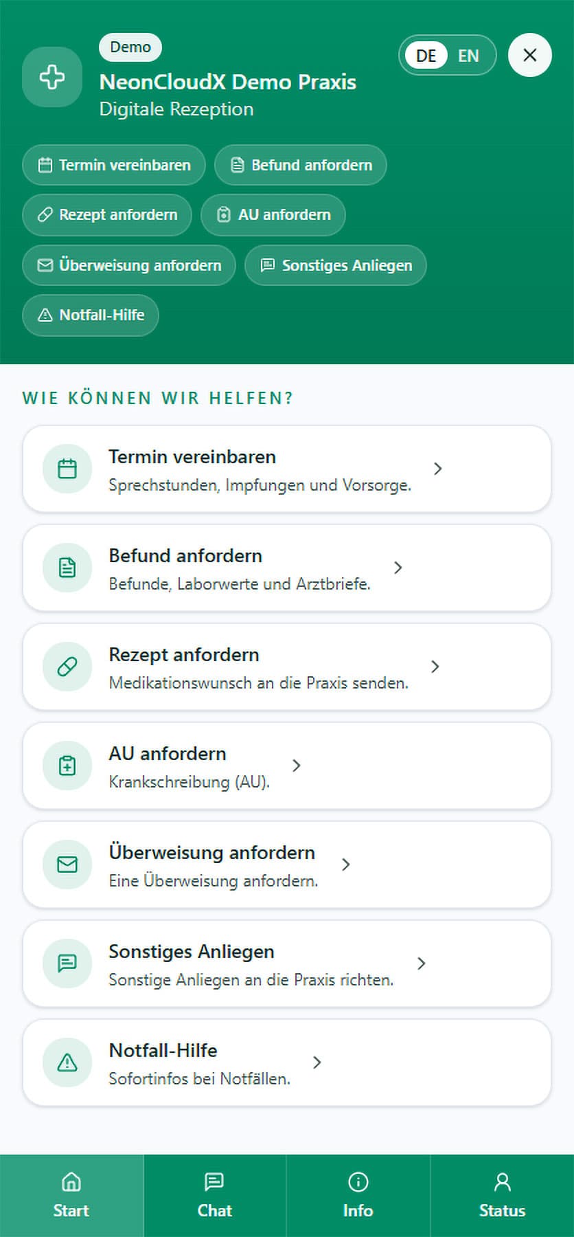 Online-Rezeption Übersicht